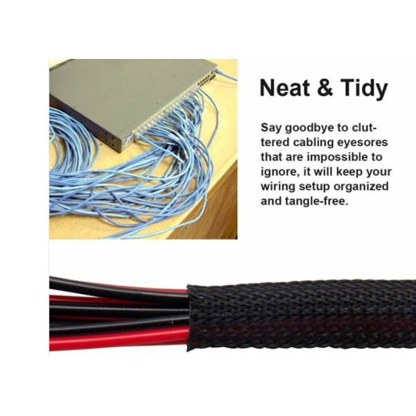 Pet Electrical Wrap Around Braided Sleeving , Wire Protection Sleeve Fire Retardant