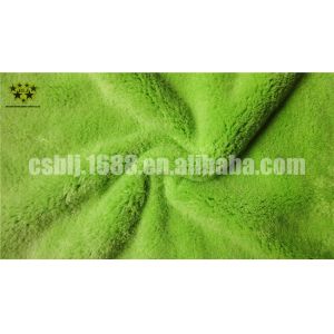 Green Plush Buffering Towel / High Absorbtion Microfiber Dusting Cloth For