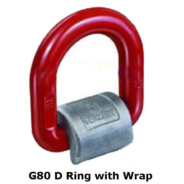 Carbon Steel Forged D Ring Power Coated G80 Weld In D Rings With Wrap
