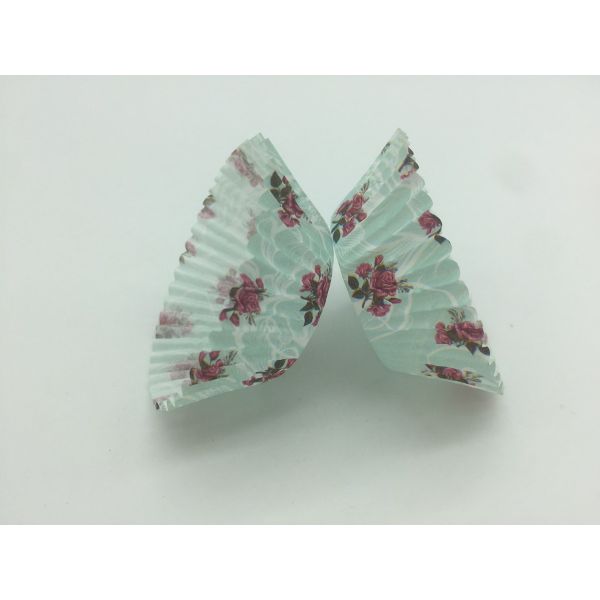 Navy Color Rose Pattern Paper Cupcake Liners Muffin Paper Cups Toppers Wedding Decorating Kit