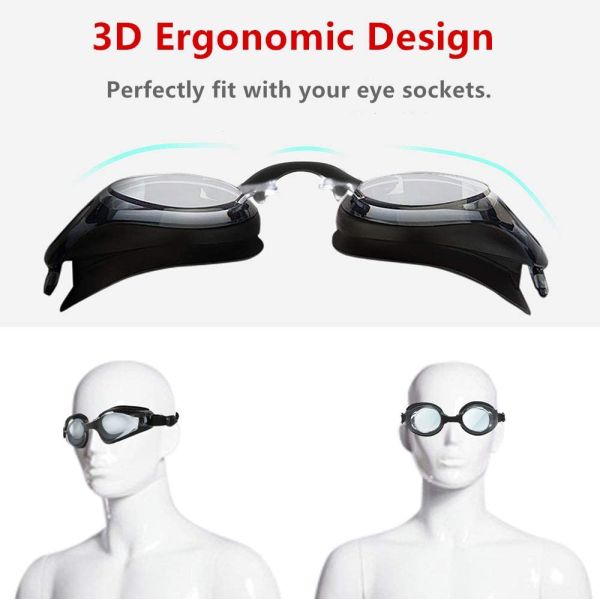 ODM Prescription Anti Fog Swimming Goggles With Mirrored Lens