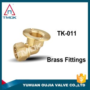 Double Union Ferrule Female 90 Degree Elbow Brass Coupling Fittings
