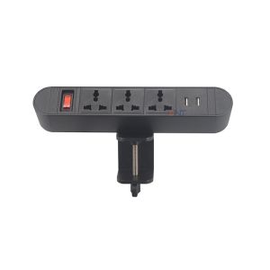 China Easy Mount removable clamp on tabletop edge power outlet for computer table on sale China Easy Mount removable clamp on tabletop edge power outlet for computer table on sale