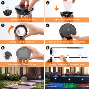 IP65 Waterproof Solar Powered Garden Lights Constant And RGB For Decoration