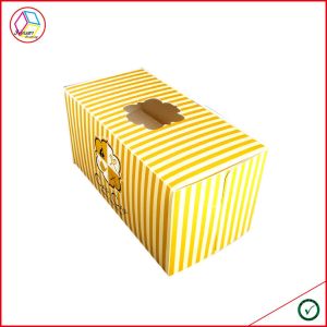 CMYK Printing White Card Made Paper Cupcake Boxes With Paper Insert