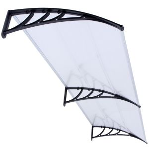 Manual Retractable Polycarbonate Door Awnings High Class ABS Materials