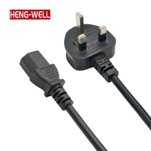 BSI ASTA IEC C13 Connector UK Plug Cable 25m Computer Power Cable with 3 Pin