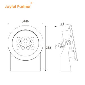 Colorful Fountain LED Underwater Spot Light Surface Mount IP68 LED Spotlight