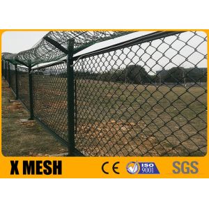 Sports Playground Diamond Chain Link Mesh Fencing 0.8m-2.4m Height Rustproof
