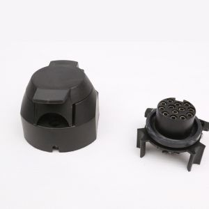 13 Pin Trailer Socket Polyamide Brass Material Black OEM Standard Truck Socket