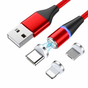OEM USB Magnetic Data Cable Cotton Braided High Speed Data Transmission