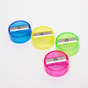 Plastic Office Manual Single Hole Pencil Sharpener Round