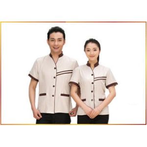 China Delicate Handwork Hotel Staff Uniforms Various Colors Slim Fit V - Neck Style on sale