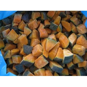 Cheap Frozen Steamed Sweet Pumpkin Dices unpeeled, size 2.5 * 2.5 mm for sale