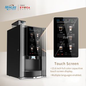 Automatic Espresso Coffee Vending Machine With Advertising Screen 15.6inch