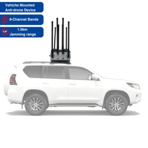 500-1500m Range Vehicle-Mounted Magnetic Drone Signal Jammer for Anti-FPV
