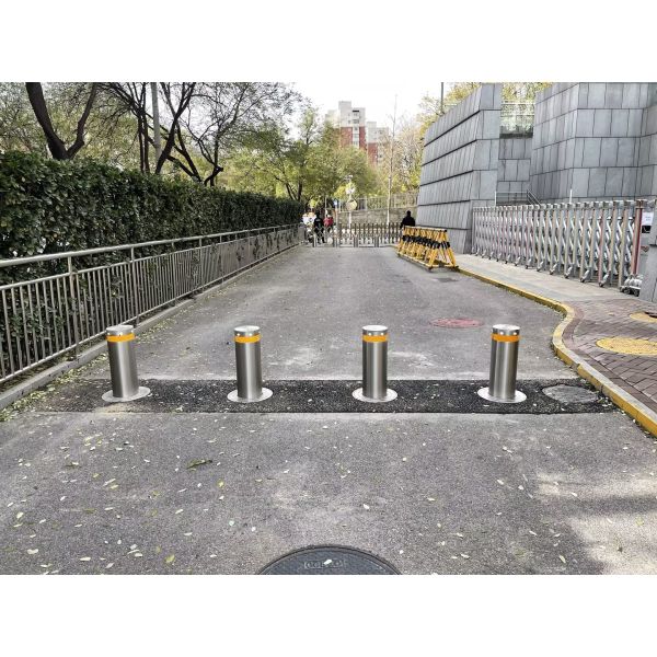 Quality 304 Stainless Steel Automatic Bollards With LED Light System Integration wholesale