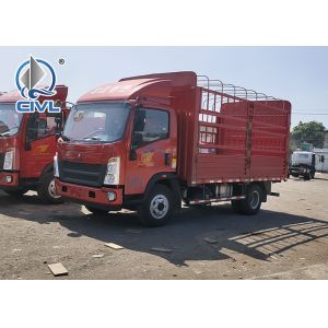 China 4X2 LHD Cargo Box Truck Sinotruk HOWO 4200mm Wheelbase / Van Lorry Truck on sale