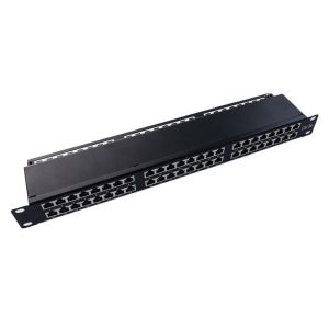 19 Inch 48 Port UTP 1U Rack Mount Keystone Patch Panel for Cat6 Cabling Ports