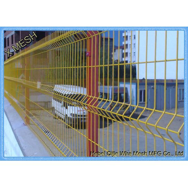 Quality 3D PVC Coated Green Security Steel Fence , 5.0mm Wire Mesh Fence Panels wholesale