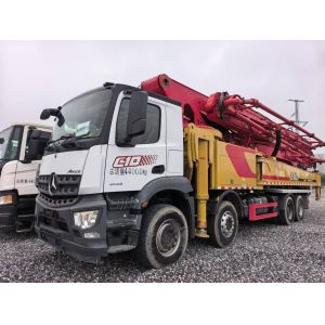 China 2021 Used SANY 62 Meter Truck Mounted Concrete Pump Truck with Meecedes Benz chassis construction machinery on sale