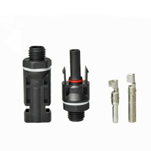 Heat Resistant PC Insulation Solar Panel Connectors with Crimp Connection for PV
