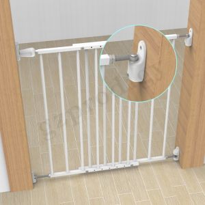 ABS Metal Extendable Dog Gate For Doorway Practical Adjustable