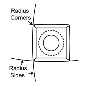 Indexable Woodworking Carbide Inserts With Square Radius Shape 11x11x2-30°R50