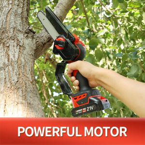 Small Cordless Chainsaw 6 Inch Mini Rechargeable Brushless Motor Handheld