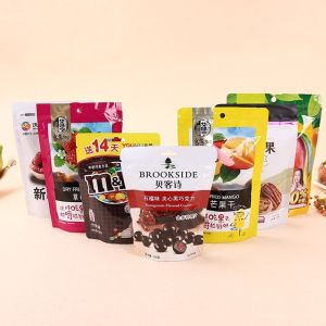 Gravure Printing Aluminium Foil Zip Lock Bag With Zipper For Food Packaging