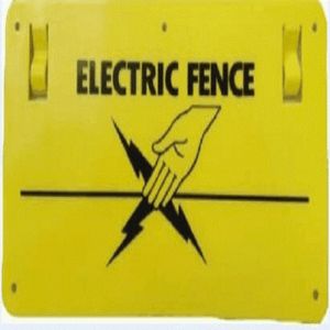 China 250x132mm PP Double Printing Plastic Warning Sign 250mm Length on sale