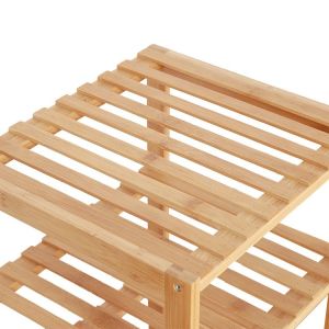 Rectangle Bamboo Shoe Rack Shelf Storage Bin Breathable Household Storage