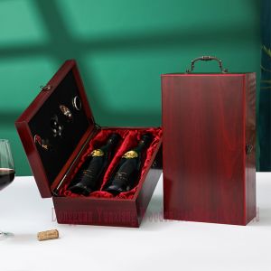 Wooden Storage Chest with Safety Hinge, Custom Assorted Wooden Boxes Wine Box