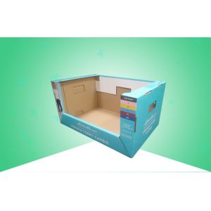 Stacked Up Cardboard Display Trays Double Wall Board Large Space For Selling