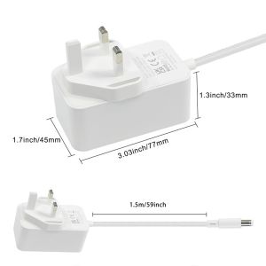 12V 2A UK Plug Power Supply Adapter with 5.5x2.1mm DC Jack
