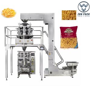 Pasta Chips Gusseted Bag Automatic Vertical Packing Machine PLC Control