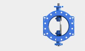 Cheap Disc Double Eccentric Butterfly Valve Epoxy Coated With Worm Gear for sale