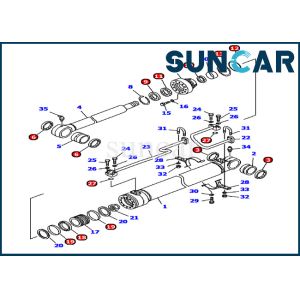 China 707-99-46230 Hydraulic 2ND Boom Cylinder Seal Kit PC120-6 Models Komatsu Replacement Service Kit on sale