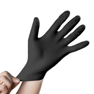 China Black Disposable Nitrile Glove Industrial 9 Inches Sterile Nitrile Exam Gloves on sale