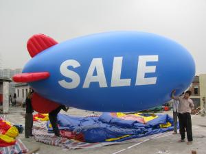 China flying balloon inflatable blimp shape balloon helium blimp for sale on sale