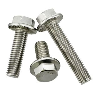 M6 M18 Stainless Steel Plain Metal Hexagon Flange Bolt SS304 SS316 A2 A4 DIN6921