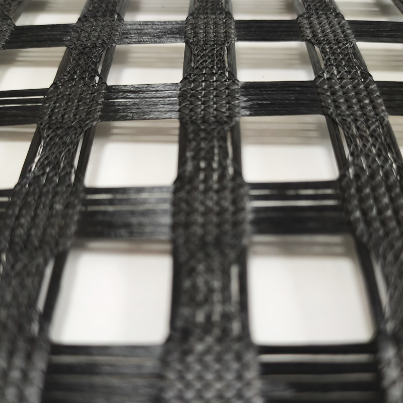 High Tensile Resistance Roll Size 5.2x100M Retaining Walls Polyester Geogrid