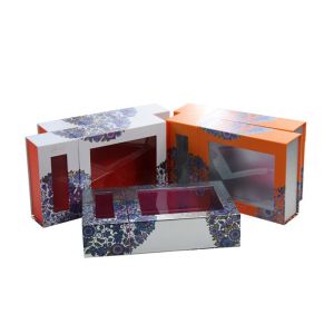 Creative Custom Printed Cosmetic Boxes , Retail Packaging Window Boxes 4*4*12cm