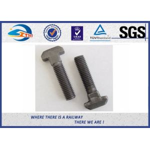 Q235 35# Long Rod Galvanizing Hook Railway Bolt With Black Anodize