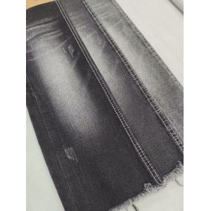 Super-Soft Twill Style BLACK/BLACK 11.2oz Stretch Denim Fabric 8*16/70