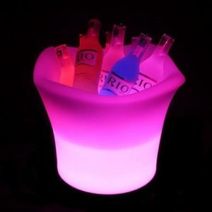 Four Corner Plastic LED Champagne Bucket , Colour Changing Wine Cooler