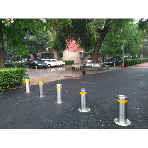 PLC control Anti Collision Electric Hydraulic Rising Bollards For Driveways