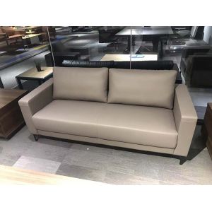 Wood Single Leather Sofa , DIOUS Office Reception Seating