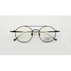Retro Round Double Bridge Optical Frame High-end Pure Titanium Eyeglasses with