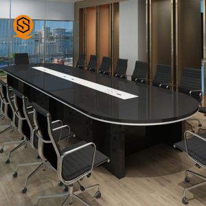 Antibacterial Solid Surface Conference Table Oval Meeting Room Table
